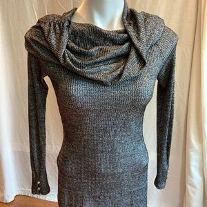 LAST DAY! White House Black Market Cowl Neck Silver Sweater